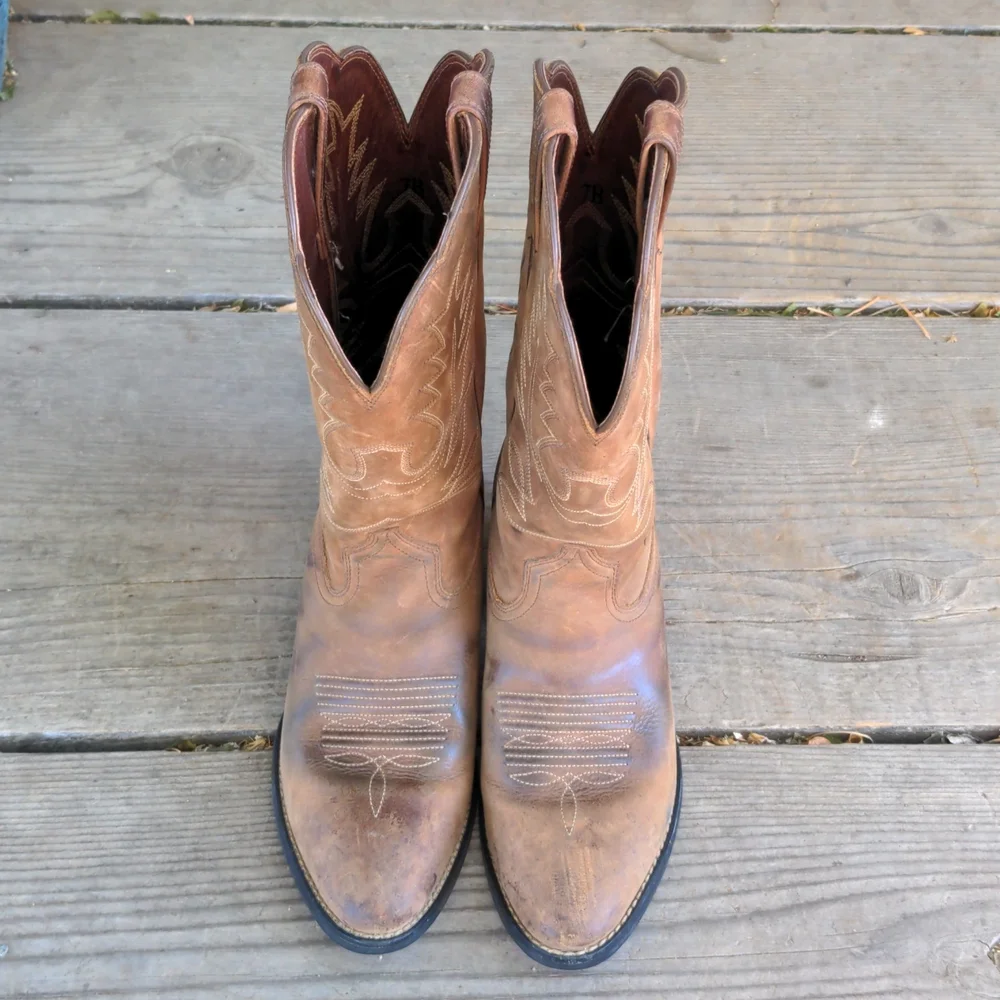 Ariat Women's Heritage Distressed Brown Western Boots Size 7B - Picture 2 of 16